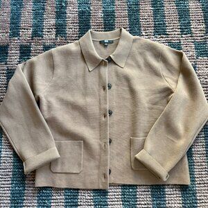 uniqlo collared sweater cardigan